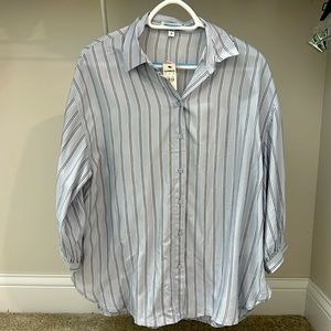 Express Striped Button Down Shirt - New With Tags